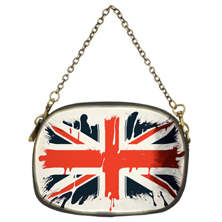 Union Jack England Uk United Kingdom London Chain Purse (Two Sides)