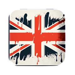 Union Jack England Uk United Kingdom London Square Metal Box (black) by uniart180623