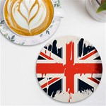 Union Jack England Uk United Kingdom London UV Print Round Tile Coaster Front