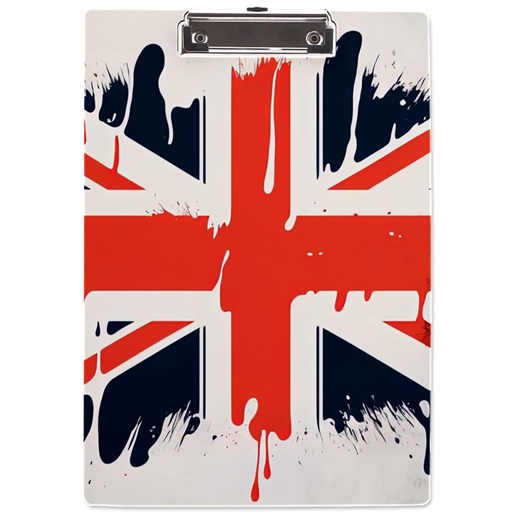 Union Jack England Uk United Kingdom London A4 Acrylic Clipboard