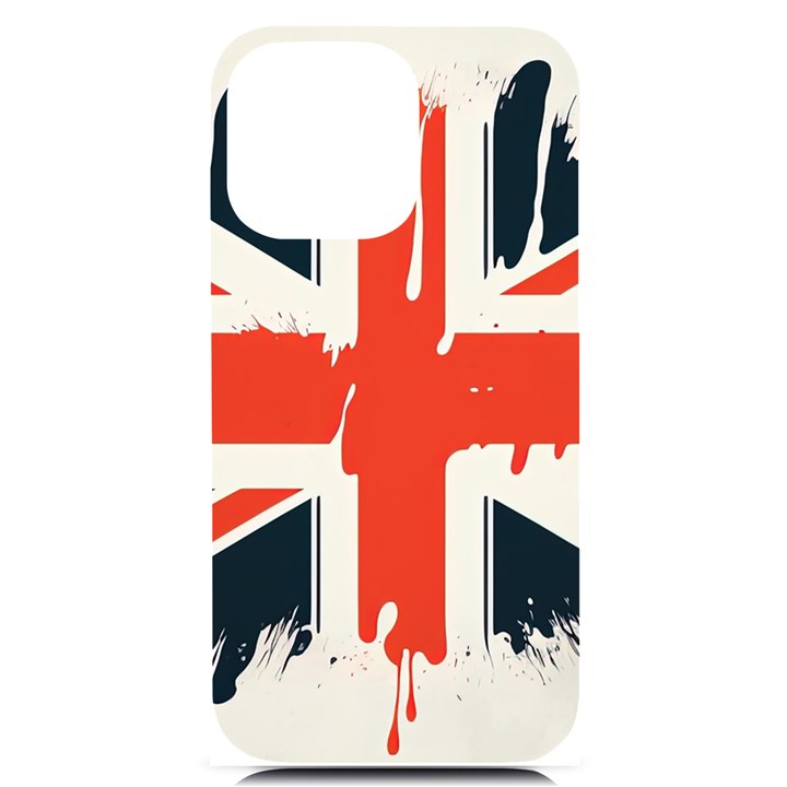 Union Jack England Uk United Kingdom London iPhone 14 Pro Max Black UV Print Case