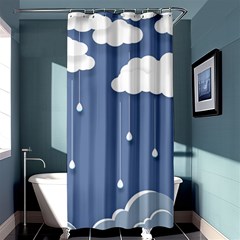 Clouds Rain Paper Raindrops Weather Sky Raining Shower Curtain 36  X 72  (stall)  by uniart180623