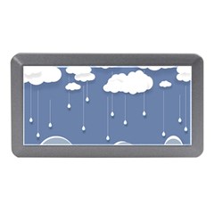 Clouds Rain Paper Raindrops Weather Sky Raining Memory Card Reader (mini) by uniart180623