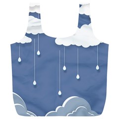 Clouds Rain Paper Raindrops Weather Sky Raining Full Print Recycle Bag (xl) by uniart180623