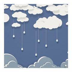 Clouds Rain Paper Raindrops Weather Sky Raining Banner And Sign 3  X 3  by uniart180623