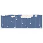 Clouds Rain Paper Raindrops Weather Sky Raining Banner and Sign 9  x 3  Front