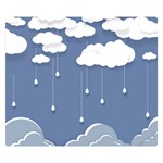 Clouds Rain Paper Raindrops Weather Sky Raining Premium Plush Fleece Blanket (Small) 50 x40  Blanket Front