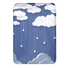 Clouds Rain Paper Raindrops Weather Sky Raining Rectangular Glass Fridge Magnet (4 Pack) by uniart180623