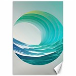 Tsunami Tidal Wave Wave Minimalist Ocean Sea Canvas 12  x 18  11.88 x17.36  Canvas - 1