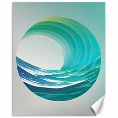 Tsunami Tidal Wave Wave Minimalist Ocean Sea Canvas 16  X 20  by uniart180623