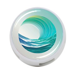 Tsunami Tidal Wave Wave Minimalist Ocean Sea 4-port Usb Hub (one Side) by uniart180623