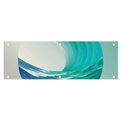 Tsunami Tidal Wave Wave Minimalist Ocean Sea Banner And Sign 6  X 2  by uniart180623