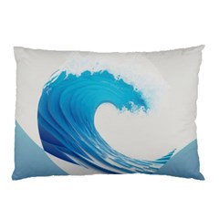 Wave Tsunami Tidal Wave Ocean Sea Water Pillow Case (two Sides) by uniart180623