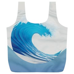 Wave Tsunami Tidal Wave Ocean Sea Water Full Print Recycle Bag (xl) by uniart180623