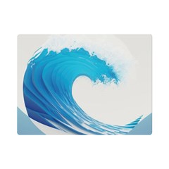 Wave Tsunami Tidal Wave Ocean Sea Water Premium Plush Fleece Blanket (mini) by uniart180623