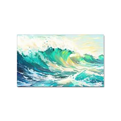 Waves Ocean Sea Tsunami Nautical Painting Sticker Rectangular (100 Pack) by uniart180623