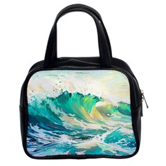 Waves Ocean Sea Tsunami Nautical Painting Classic Handbag (two Sides) by uniart180623