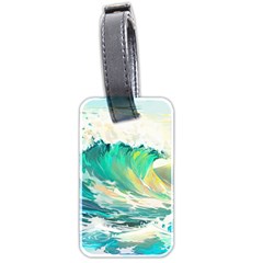 Waves Ocean Sea Tsunami Nautical Painting Luggage Tag (two Sides) by uniart180623