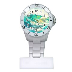 Waves Ocean Sea Tsunami Nautical Painting Plastic Nurses Watch by uniart180623