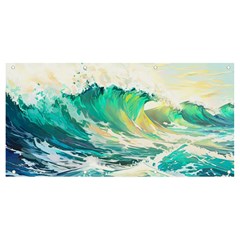 Waves Ocean Sea Tsunami Nautical Painting Banner And Sign 8  X 4  by uniart180623