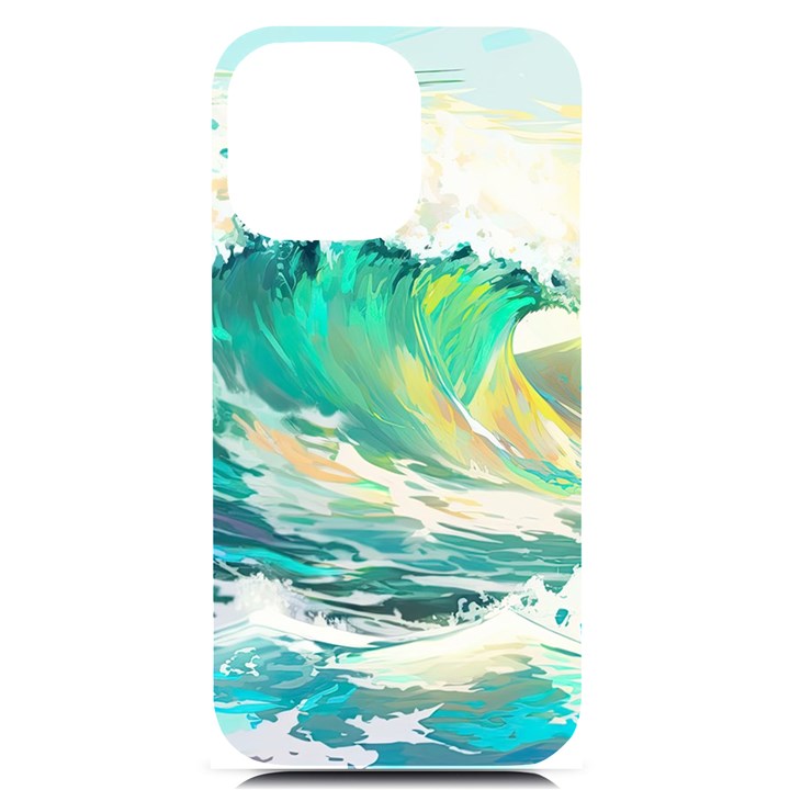 Waves Ocean Sea Tsunami Nautical Painting iPhone 14 Pro Max Black UV Print Case