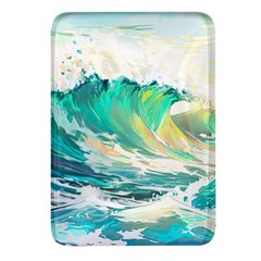 Waves Ocean Sea Tsunami Nautical Painting Rectangular Glass Fridge Magnet (4 Pack) by uniart180623