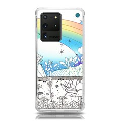 Rainbow Fun Cute Minimal Doodle Drawing Samsung Galaxy S20 Ultra 6 9 Inch Tpu Uv Case by uniart180623