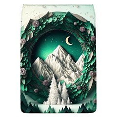 Christmas Wreath Winter Mountains Snow Stars Moon Removable Flap Cover (l)