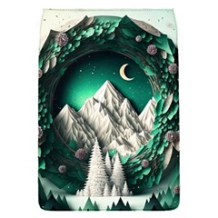 Christmas Wreath Winter Mountains Snow Stars Moon Removable Flap Cover (s) by uniart180623