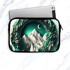 Christmas Wreath Winter Mountains Snow Stars Moon Apple Ipad Mini Zipper Cases by uniart180623