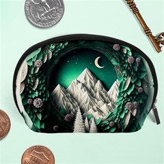 Christmas Wreath Winter Mountains Snow Stars Moon Accessory Pouch (large)