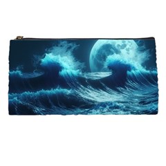 Moonlight High Tide Storm Tsunami Waves Ocean Sea Pencil Case by uniart180623