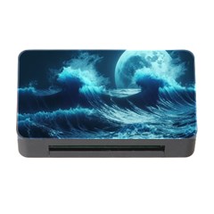 Moonlight High Tide Storm Tsunami Waves Ocean Sea Memory Card Reader With Cf by uniart180623