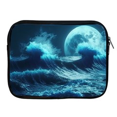 Moonlight High Tide Storm Tsunami Waves Ocean Sea Apple Ipad 2/3/4 Zipper Cases by uniart180623