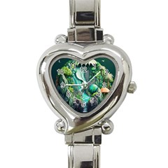 Waterfall Jungle Nature Paper Craft Trees Tropical Heart Italian Charm Watch by uniart180623