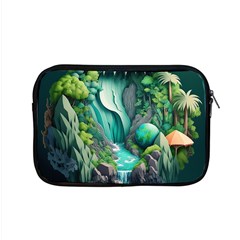 Waterfall Jungle Nature Paper Craft Trees Tropical Apple Macbook Pro 15  Zipper Case by uniart180623