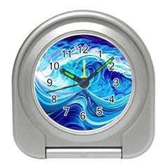 Tsunami Waves Ocean Sea Nautical Nature Water Travel Alarm Clock by uniart180623