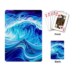 Tsunami Waves Ocean Sea Nautical Nature Water Playing Cards Single Design (rectangle)