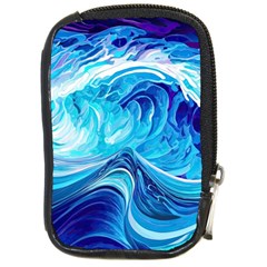 Tsunami Waves Ocean Sea Nautical Nature Water Compact Camera Leather Case by uniart180623