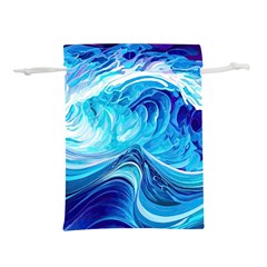 Tsunami Waves Ocean Sea Nautical Nature Water Lightweight Drawstring Pouch (l) by uniart180623