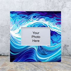 Tsunami Waves Ocean Sea Nautical Nature Water White Box Photo Frame 4  X 6  by uniart180623