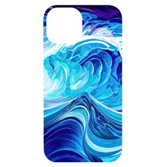 Tsunami Waves Ocean Sea Nautical Nature Water Iphone 14 Black Uv Print Case by uniart180623