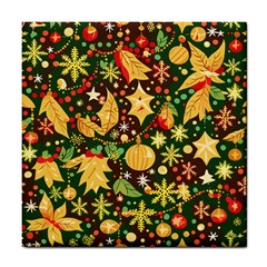 Christmas Pattern Tile Coaster by Valentinaart