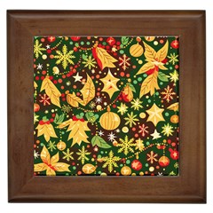 Christmas Pattern Framed Tile