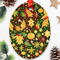 Christmas Pattern Ornament (oval)