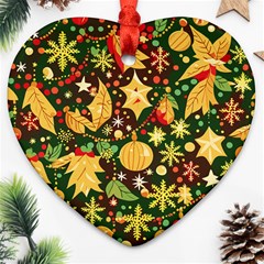 Christmas Pattern Ornament (heart) by Valentinaart