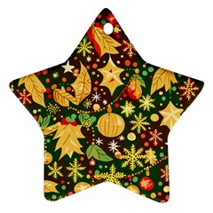 Christmas Pattern Ornament (star) by Valentinaart