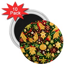 Christmas Pattern 2 25  Magnets (10 Pack) 