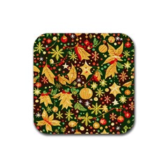 Christmas Pattern Rubber Coaster (square)