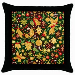 Christmas Pattern Throw Pillow Case (black)